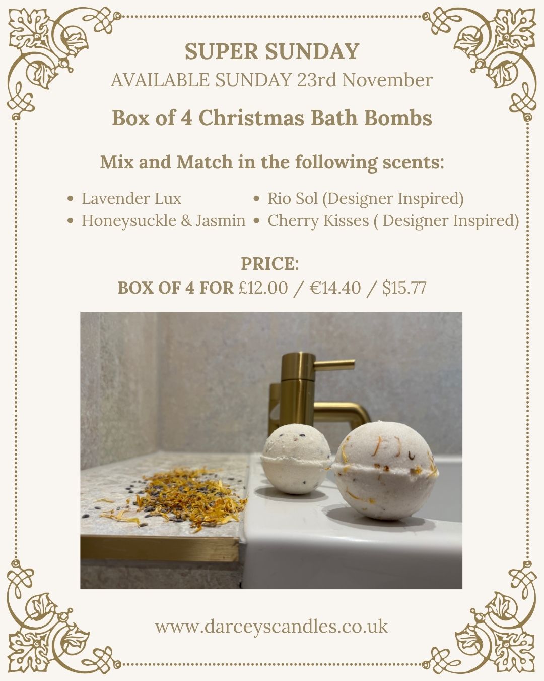Super Sunday - Christmas Bath Bombs Box of 4