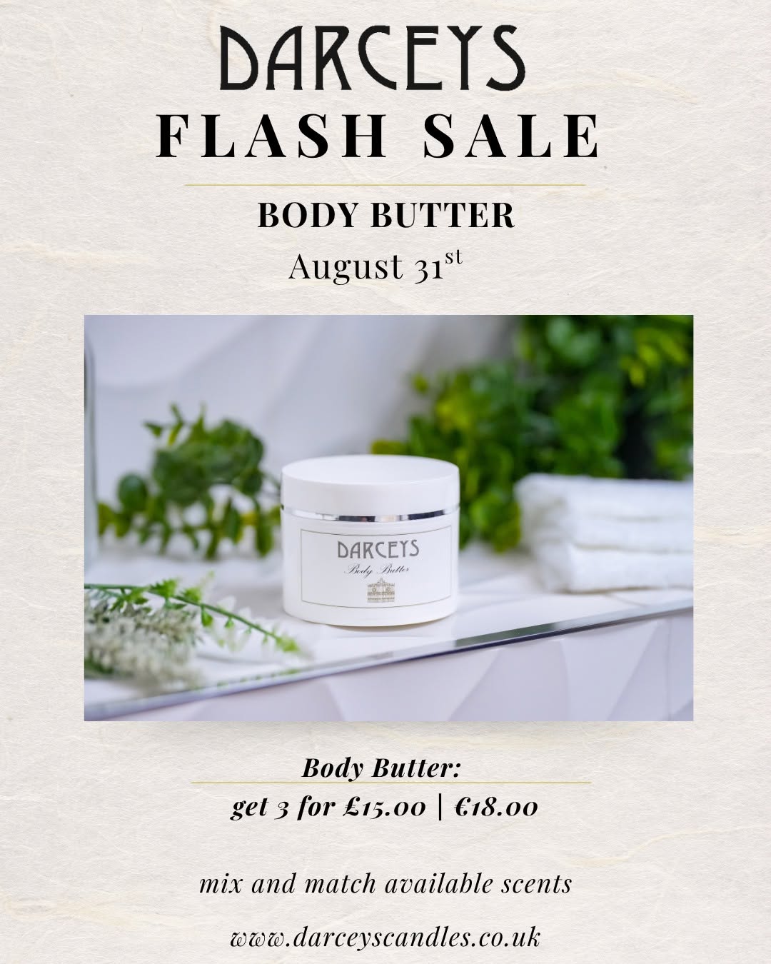 Flash Sale - Body Butters 3 for £15
