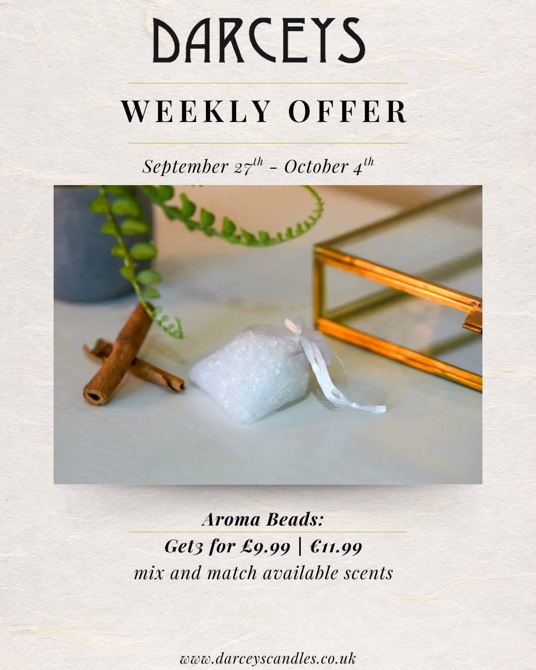 Weekly Offer - Aroma Beads 3 for £9.99