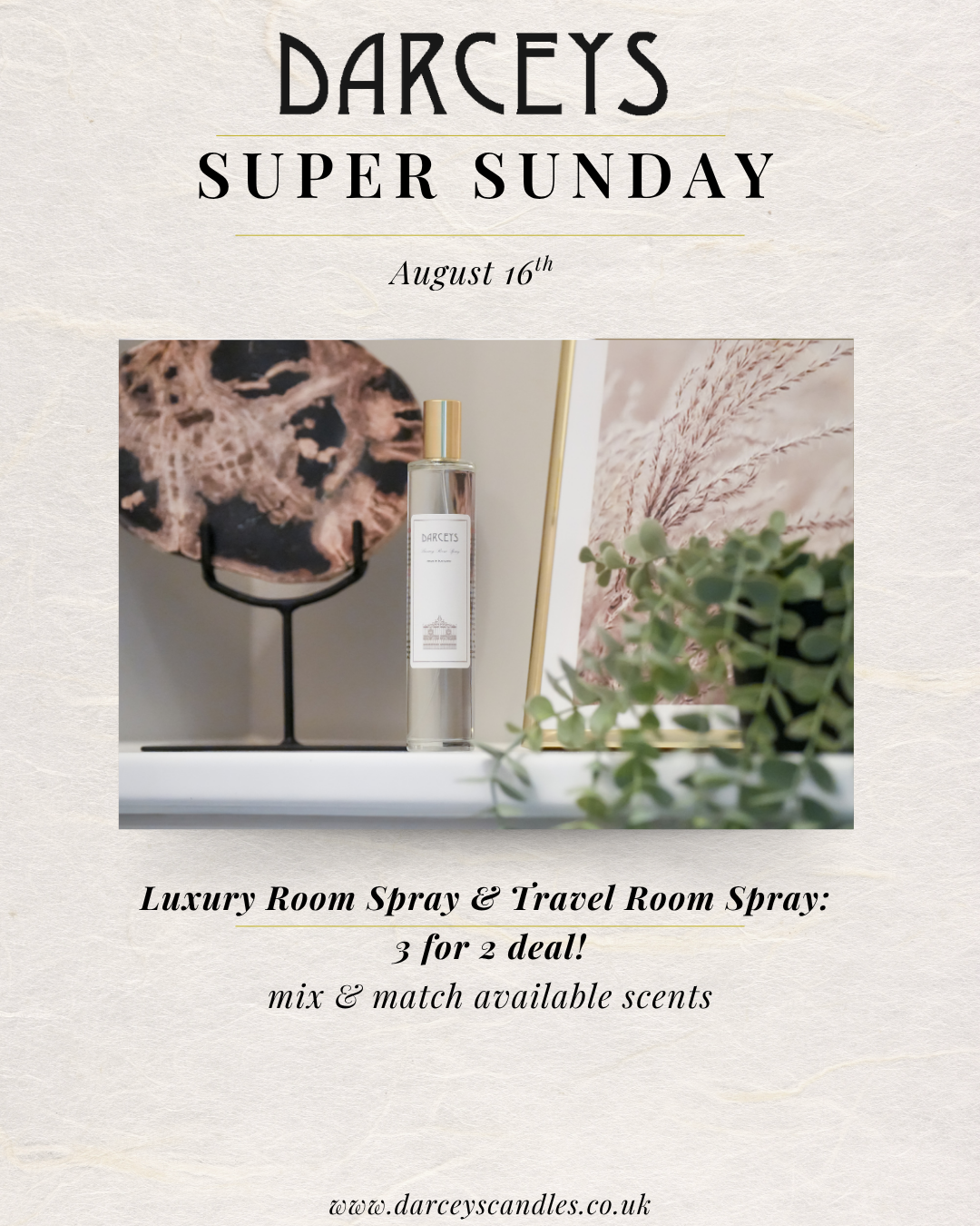 Super Sunday - Travel Room Spray 3 for 2