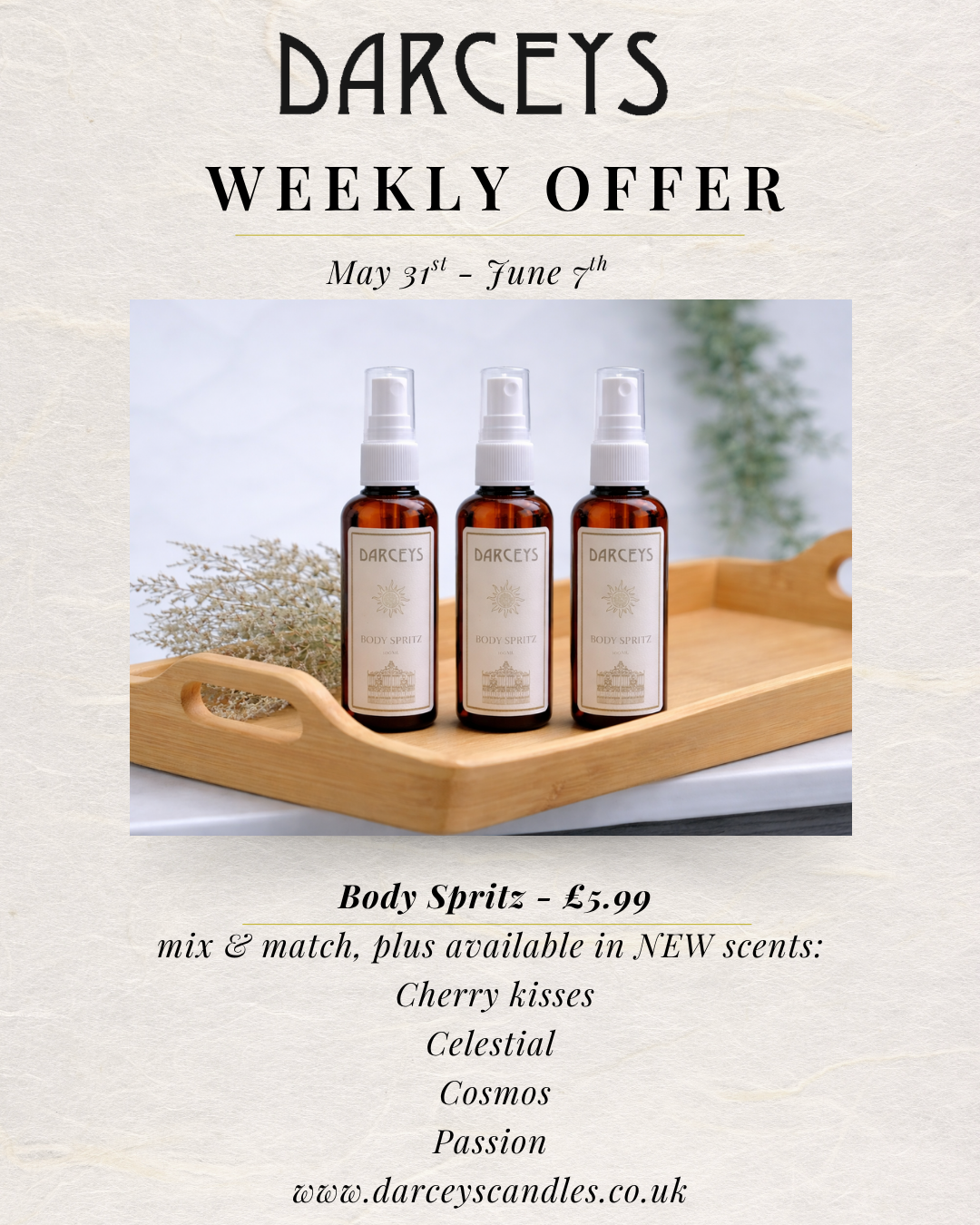 Weekly Offer - Body Spritz £5.99!