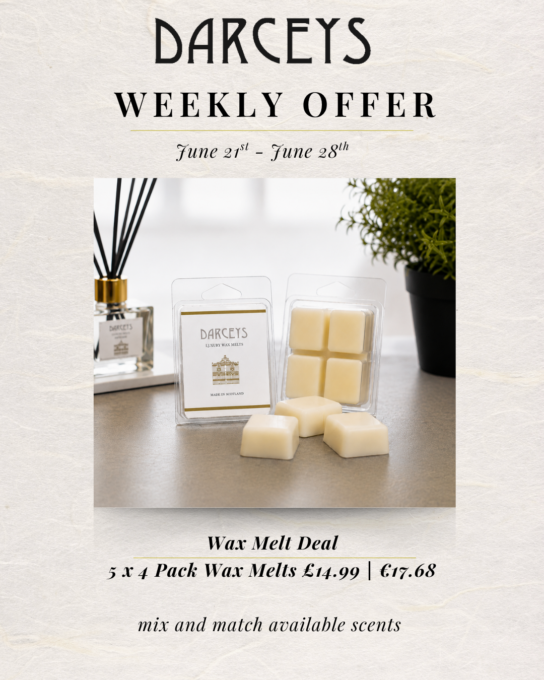 Weekly Offer - Wax Melts 5 x 4 Packs for £14.99