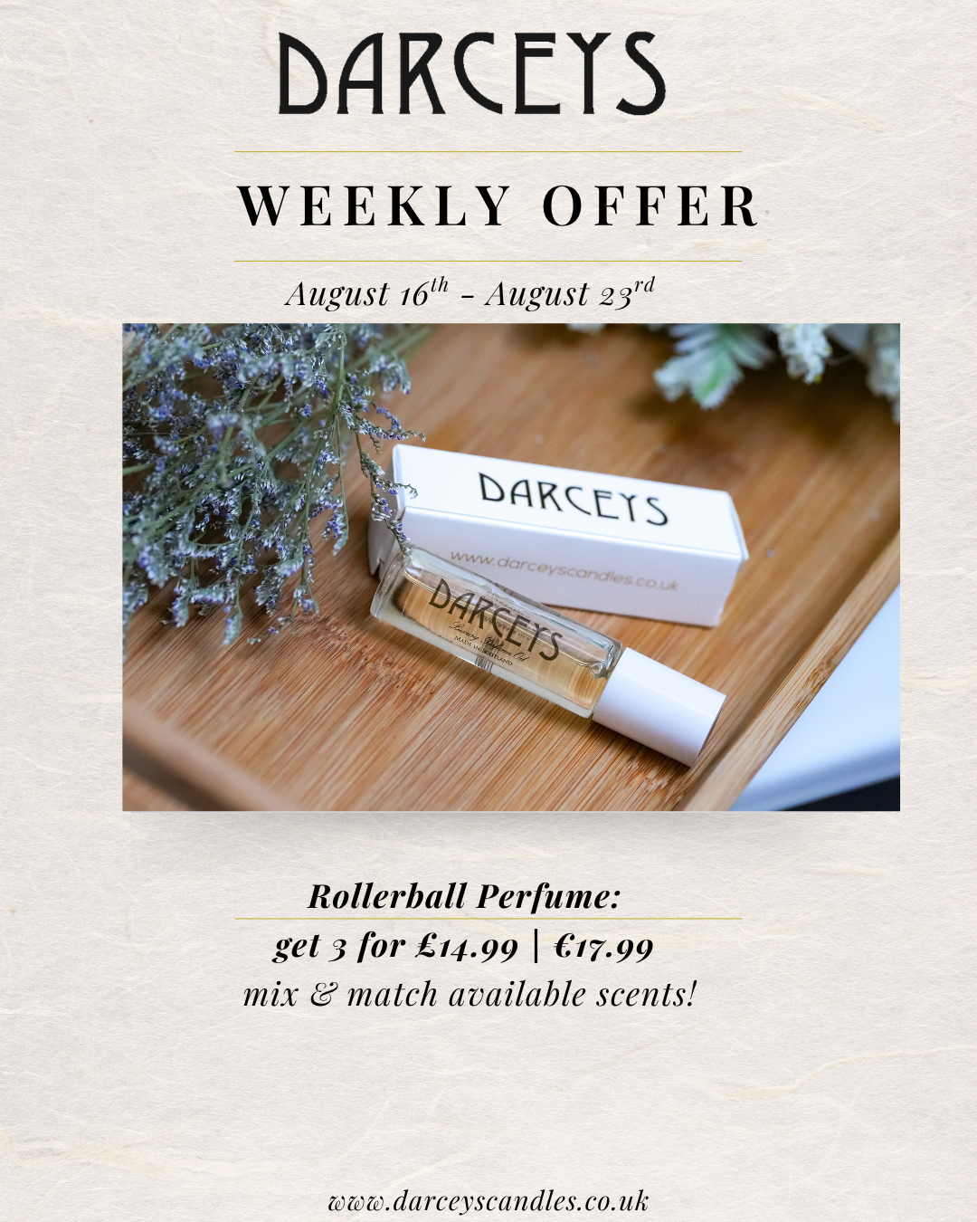 Weekly Offer - 3 x Rollerball Perfumes for £14.99