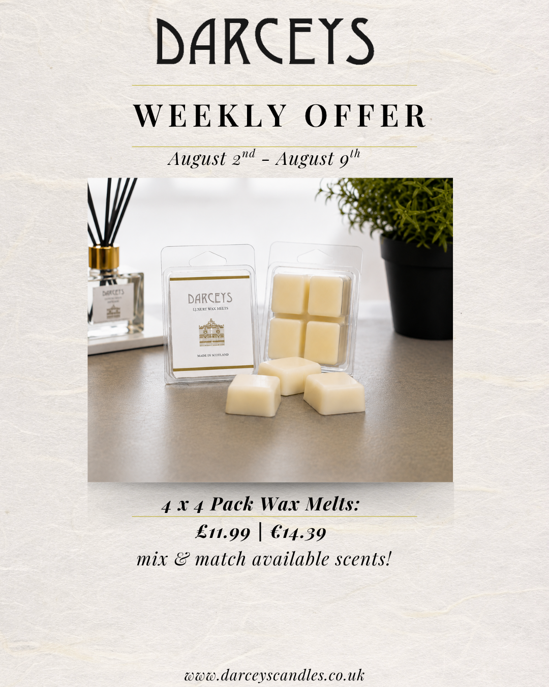 Weekly Offer - 4 x 4 Pack Melts for £11.99!
