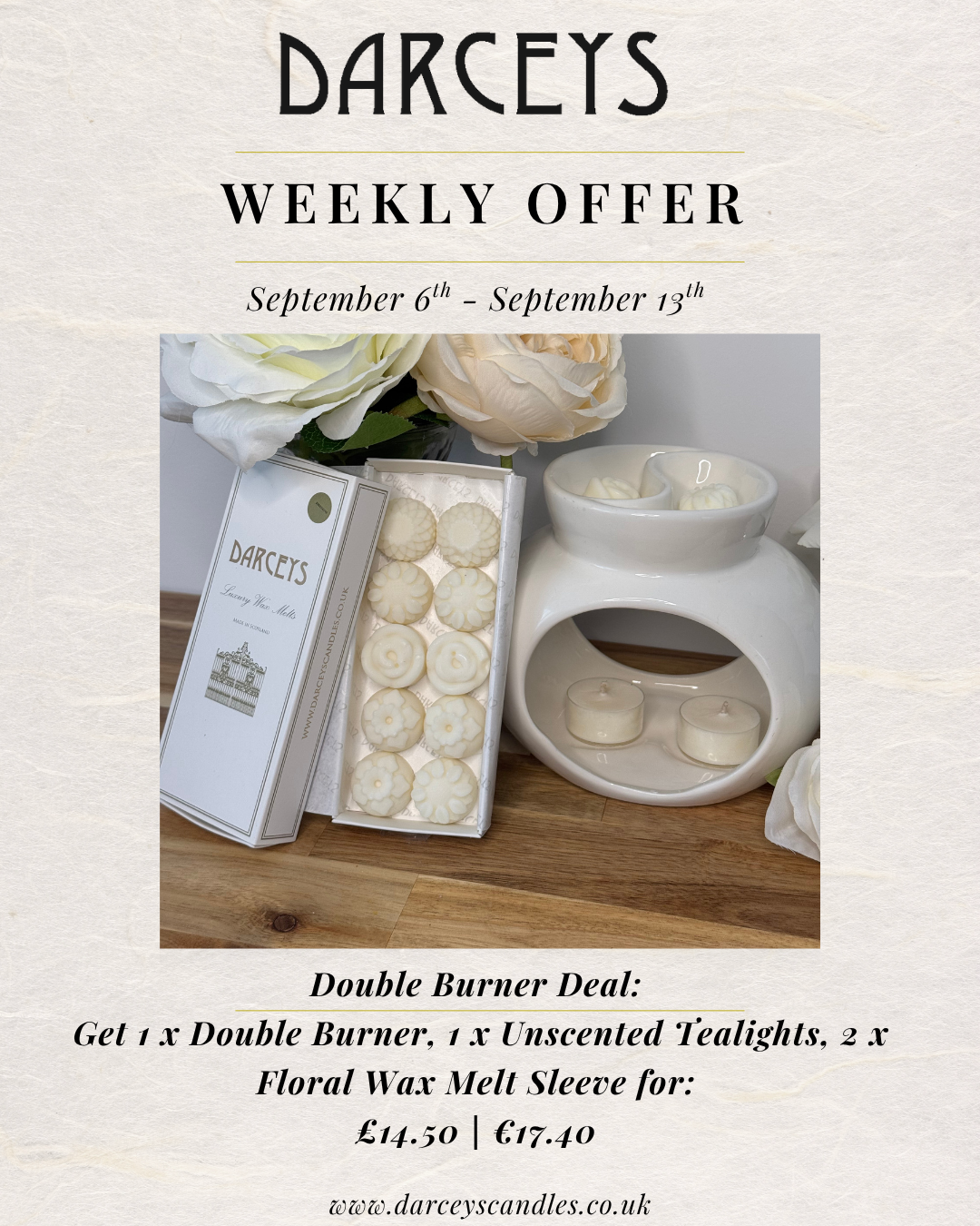 Weekly Offer - Floral Melt and Burner Package