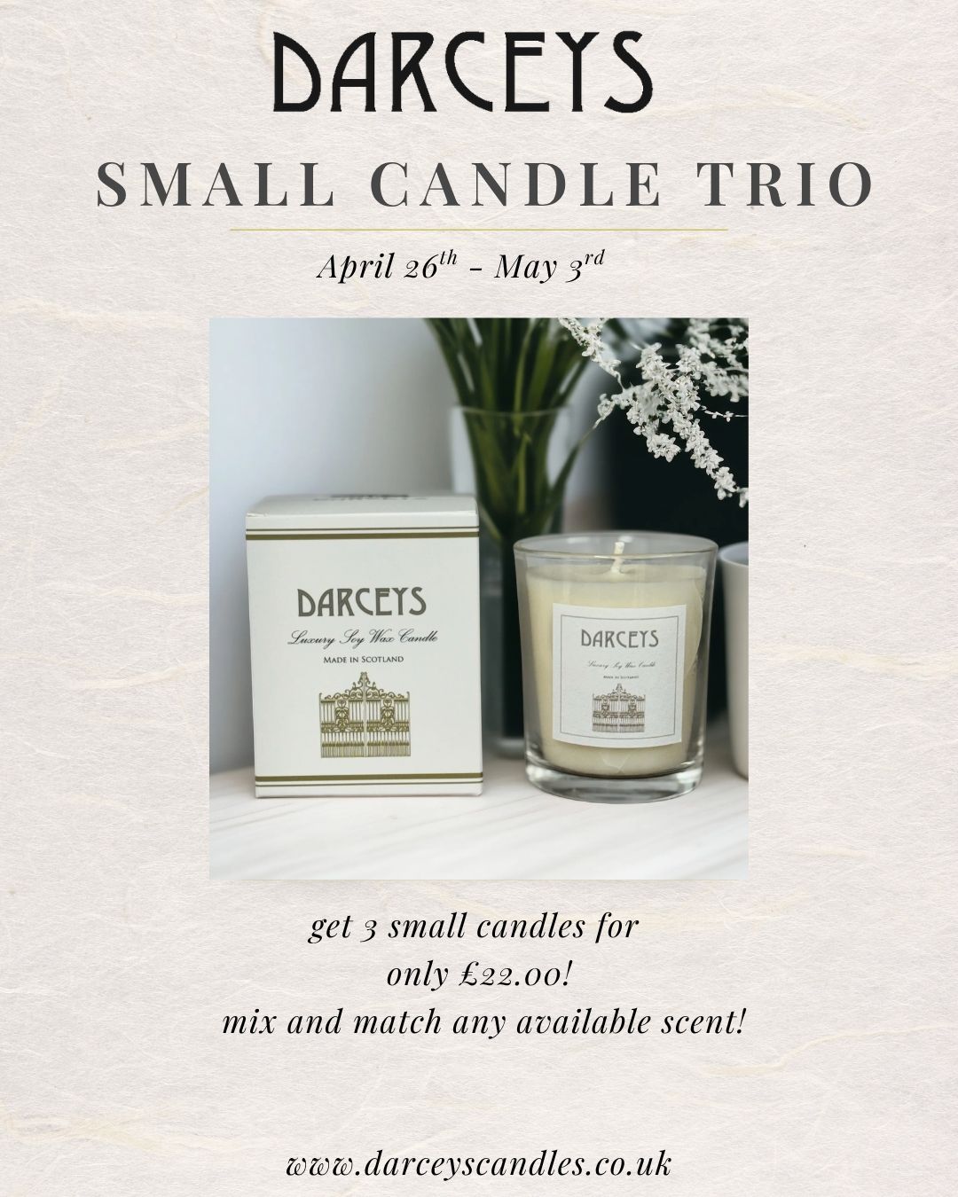 Weekly Offer - Small Candle Trio